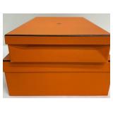 Hermès Paris Boxes - Orange Storage Boxes (Lot of 2) - For Decor or Repurposing.