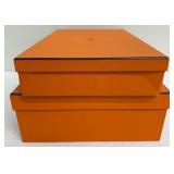 Hermès Paris Boxes - Orange Storage Boxes (Lot of 2) - For Decor or Repurposing.