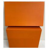 Hermès Paris Boxes - Orange Storage Boxes (Lot of 2) - For Decor or Repurposing.