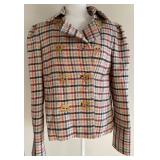 Adorable Marc Jacobs Plaid Tweed Jacket - Size M
