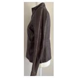 EILEEN FISHER Lamb Leather Jacket - Brown - XS