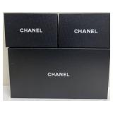 Chanel Boxes (Lot of 3) - Decor/Repurpose - Empty Display Boxes
