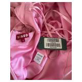 STAUD Pink Alix Open-Back Puff-Sleeve Long Maxi Dress - Size 4 -NWT