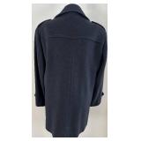 Steve by Searle for Saks Fifth Avenue - Navy Wool Pea Coat - Double-Breasted with Epaulets - Size 10