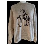 Abercrombie Fitch Cowboy Sweater - Size S - 55% Cotton, 41% Nylon, 4% Elastane