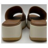 Sorel Dayspring Platform Slide Sandals - Brown Strap - US 9