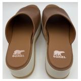 Sorel Dayspring Platform Slide Sandals - Brown Strap - US 9