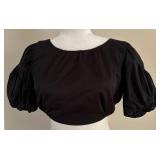 for Love & Lemons Black Puff Sleeve Crop Top - Size S