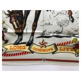 Fringe Star of the West Scarf - 35 x 35, Bone, New