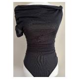 ZARA Bodysuit - Black Sheer Back - Size S- NWT