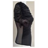 ZARA Bodysuit - Black Sheer Back - Size S- NWT