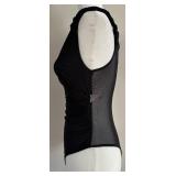 ZARA Bodysuit - Black Sheer Back - Size S- NWT