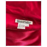 Comfy WinterSilks Red Bathrobe - Size L - Polyester Shell, Silk Lining & Trim