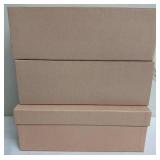Prada Boxes (Lot of 3) - Decor/Repurpose Boxes, Sizes 12 in x 6 in x 4.25 in & 12 in x 7 in x 4.5 in