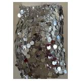 Babyboo Anissa Mini Skirt - Silver - Size S - 13in Long - NWT