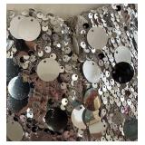 Babyboo Anissa Mini Skirt - Silver - Size S - 13in Long - NWT