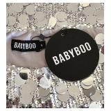 Babyboo Anissa Mini Skirt - Silver - Size S - 13in Long - NWT