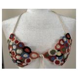 DOEN Circle Crochet Halter Bikini Top - Handmade in Peru, Size M
