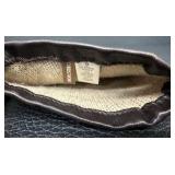 Nordstrom Brown Leather Gloves Size 9 & Grey/Black Knit-Lined Gloves Size L (Lot of 2)