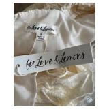 for Love & Lemons Satin Lace Corset Top - Ivory - Size S
