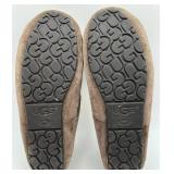 UGG Australia Slippers - Ascot Brown Tweed Fabric, Shearling Lined, US 12