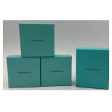 TIFFANY & CO. Gift Box Turquoise Set (Lot of 4)
