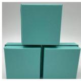 TIFFANY & CO. Gift Box Turquoise Set (Lot of 4)