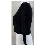 Princess Polly Open Front Tie Cardigan - Black - S/M