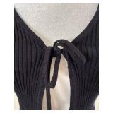 Princess Polly Open Front Tie Cardigan - Black - S/M