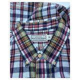 Guideboat Co. Indigo Bleeder Madras Shirt - XL - NEW!
