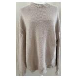Anine Bing Rosie Sweater - 100% Cashmere, Oatmeal, Oversized - Size M