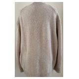 Anine Bing Rosie Sweater - 100% Cashmere, Oatmeal, Oversized - Size M