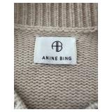 Anine Bing Rosie Sweater - 100% Cashmere, Oatmeal, Oversized - Size M