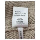 Anine Bing Rosie Sweater - 100% Cashmere, Oatmeal, Oversized - Size M