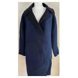 Rag & Bone Coat - Navy Blue Wool with Black Shawl Collar