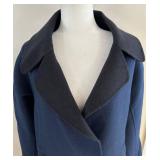 Rag & Bone Coat - Navy Blue Wool with Black Shawl Collar
