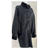 Ribnick Furs Black Shearling Coat - Size L