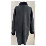 Ribnick Furs Black Shearling Coat - Size L