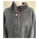 Ribnick Furs Black Shearling Coat - Size L