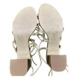 Anthropology Gold Metallic Strappy Sandals - 2 3/4in Heel - EU 40