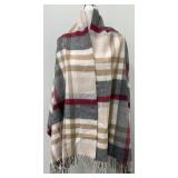 Marchbrae 100% Lambswool Plaid Shawl Scarf