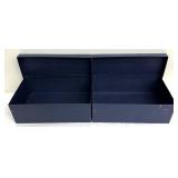Oscar de la Renta Boxes (Lot of 4) - Empty Navy Blue Decorative Boxes - For Decor or Repurposing!