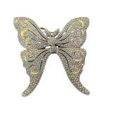 Sterling Silver Butterfly Marcasite Brooch Pendant