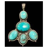 Sterling Silver Turquoise Pendant