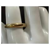 14K Gold Ring Size 9.75 - Plain Wedding Band