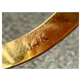 14K Gold Ring Size 9.75 - Plain Wedding Band