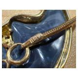 18K Gold Opal Pendant Necklace - Cracked Opal Center