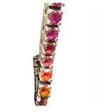 14K Gold Rainbow Gem Tennis Bracelet - 7 Inch