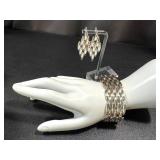 Sterling Silver Bracelet & Earrings Set