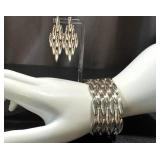 Sterling Silver Bracelet & Earrings Set